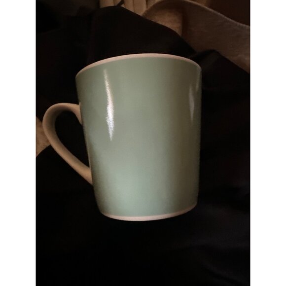 Starbucks 18 Oz Green Holiday Ceramic Mug oversized floral - Picture 4 of 5